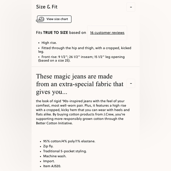 J. Crew Billie Denim Boot Crop Jeans Size 29 Style AJ520 - Picture 10 of 10